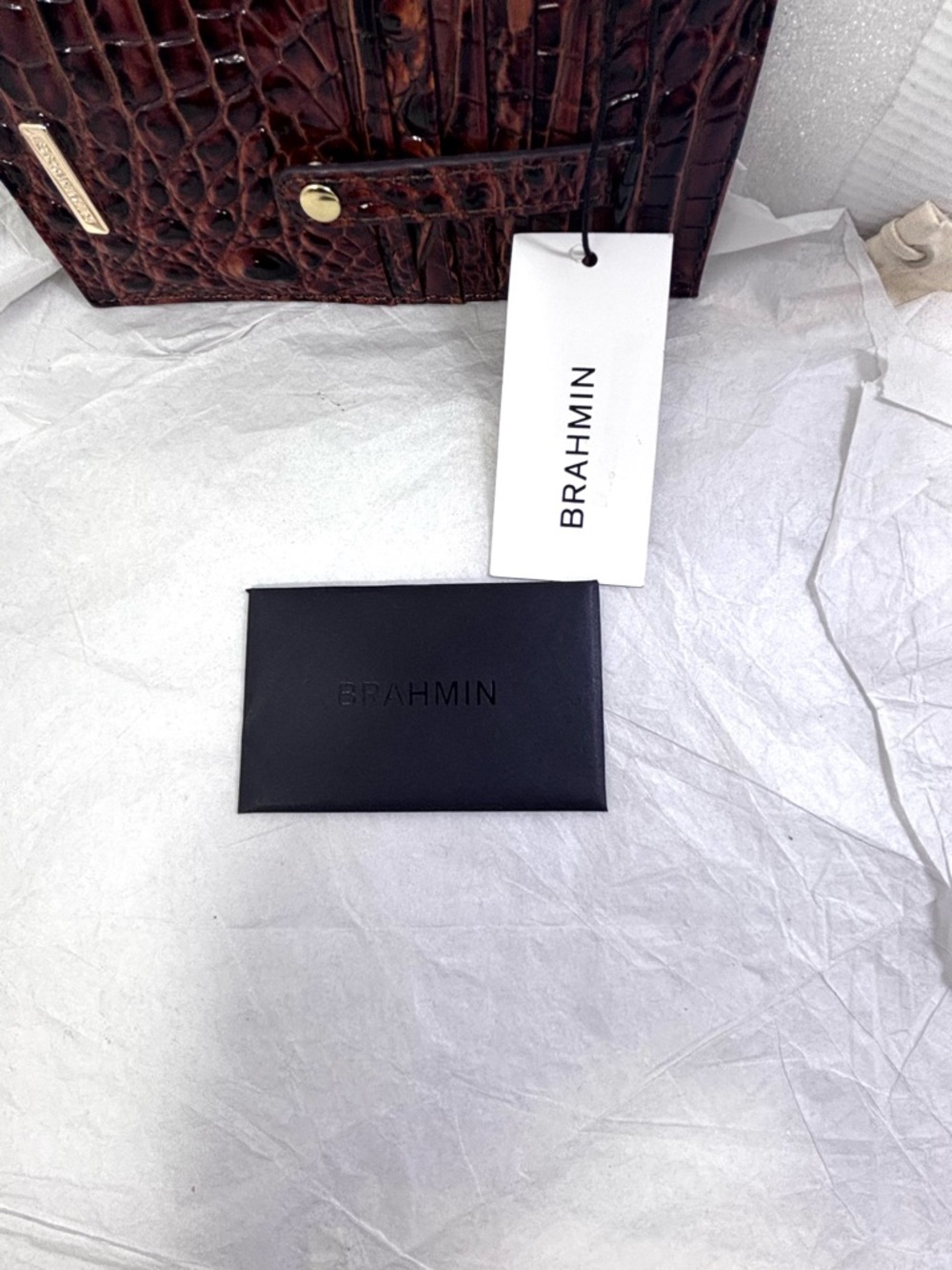 Brahmin Credit Card LeatherWallet Pecan Melbourne - Picture 9 of 10